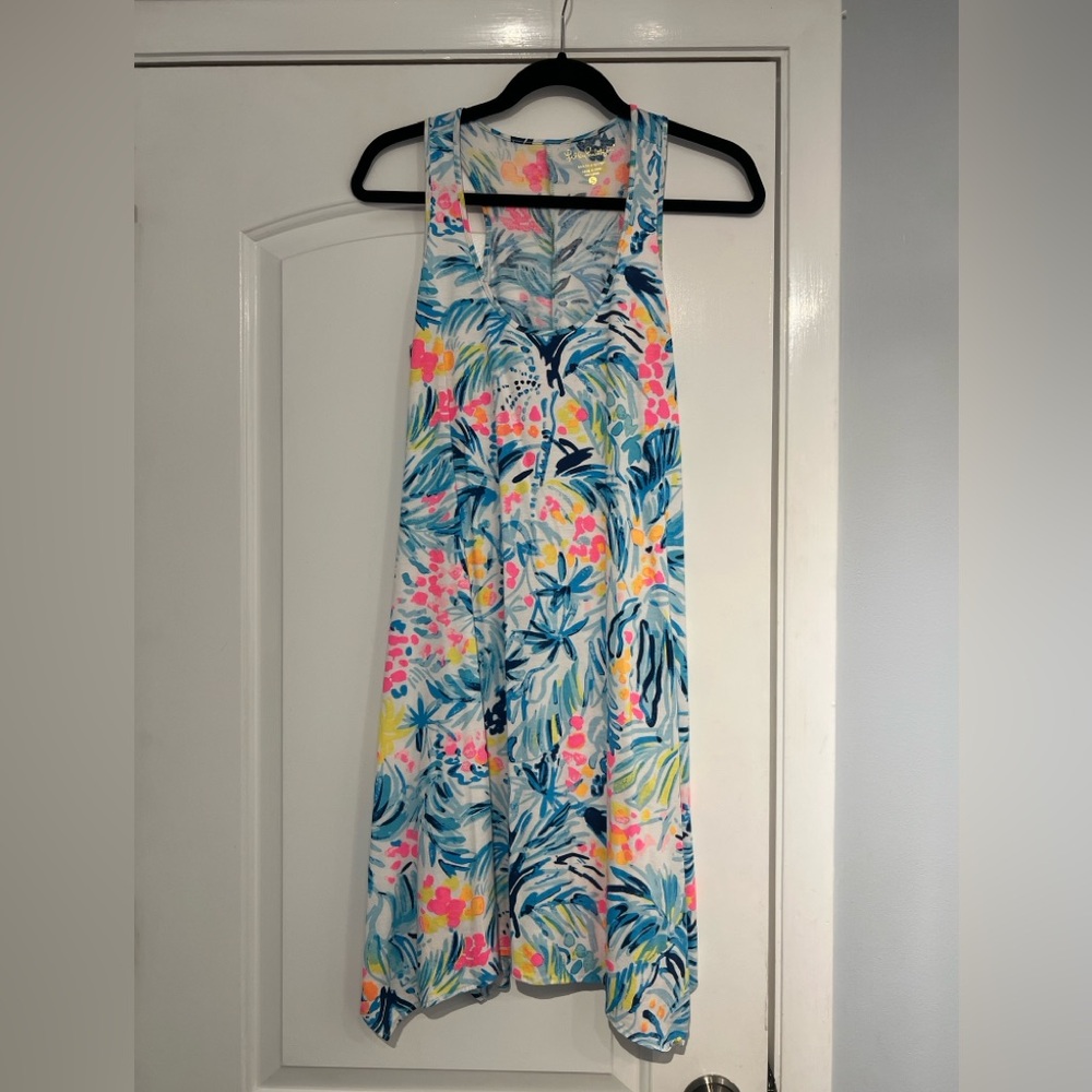 LILLY PULITZER Melle Trapeze Dress Serene Blue Tippy Top